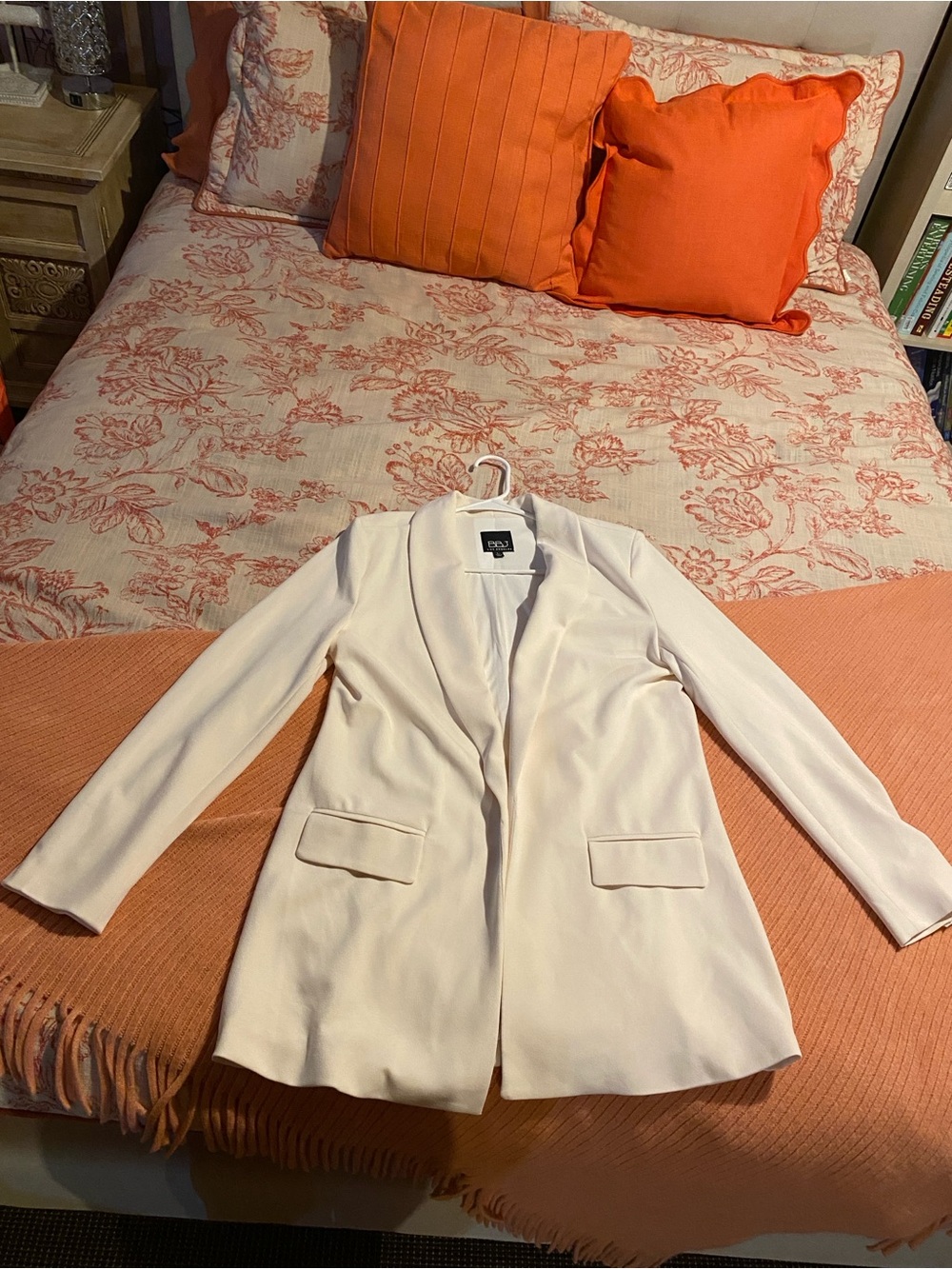 Boom Boom Jeans Cream Open-Front Blazer Jacket